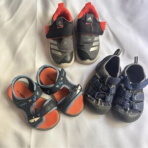Lot of 3 toddler shoes - Keen, Carters, Adidas size 7 and 7.5
